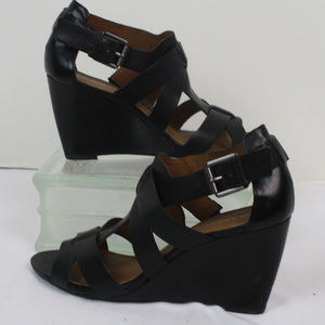 Franco Sarto Wedge Galina Sandal Black Strappy